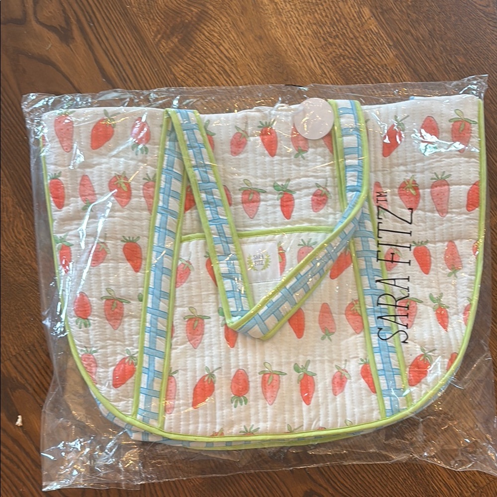Sara Fitz Strawberry Tote Bag